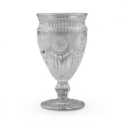 Weddingstar Inc. Vintage Style Pressed Glass Wine Goblet - Grey